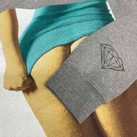 Diamond Supply ダイヤモンドサプライ SneakPeek クルーネック スウェット トレーナー ガンメタ