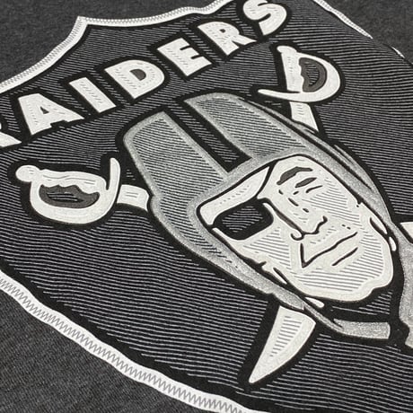 NFL公式 Majestic Athletic レイダース Raiders 半袖 Tシャツ チャコールグレー 西海岸