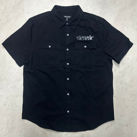 True Religion トゥルーレリジョン Triple Needle Shirts サマーコットン 半袖シャツ (TRUE-Shirt4)