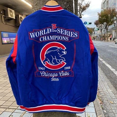 MLB公式 JHデザイン Cubs シカゴ カブス 限定 チャンピオンズ リバーシブル スタジャン