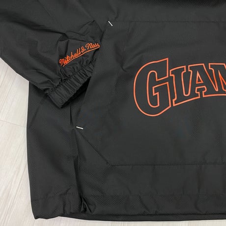 USA限定 Mitchell&Ness MLB サンフランシスコ ジャイアンツ Team Origins ハーフZIP アノラック