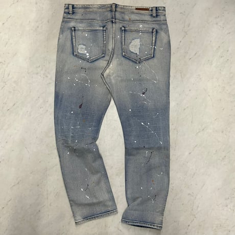 米国発 Painted Rum ペインテッドラム Paint Splatter Jeans ペイント ダメージデニム (JNS184)