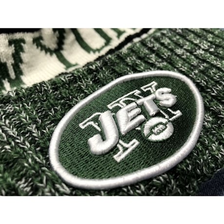 NEWERA ニューエラ NY ニューヨーク Jets ジェッツ NFL ポンポン付 ニット帽 フリース 極暖