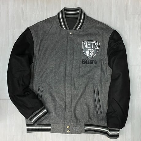 USA限定 JHデザイン NBA ブルックリン ネッツ Brooklyn Nets リバーシブル スタジャン