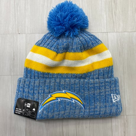 NEWERA ニューエラ NFL 公式 ニット帽 ロサンゼルス チャージャーズ chargers フリース L.Blue