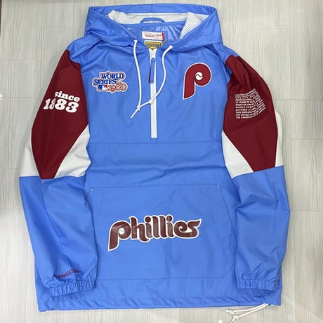 USA限定 Mitchell&Ness MLB フィラデルフィア フィリーズ Team Origins ウィンドブレーカー