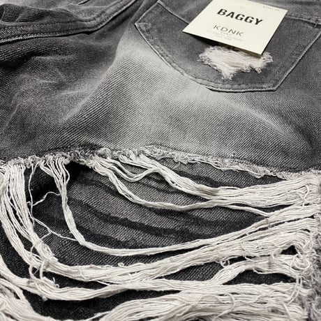 海外限定 KDNK ディーケーエヌケー Distressed Baggy ディストレスト バギー ジーンズ (JNS50)