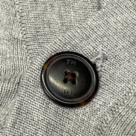 USAモデル TOMMY HILFIGER プレミアムコットンニット カーディガン グレー (R4F-12)
