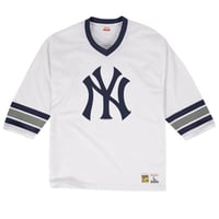 Mitchell&Ness ミッチェル&ネス NY ヤンキース MLB ベースボールシャツ 白 クーパーズタウン