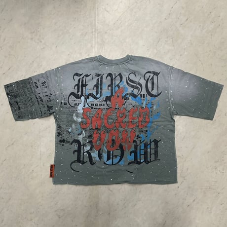 LA発祥 FIRST ROW ファーストロー Burning Thurible cropped Tee スタッズ付き クロップド Tシャツ (CropT29)