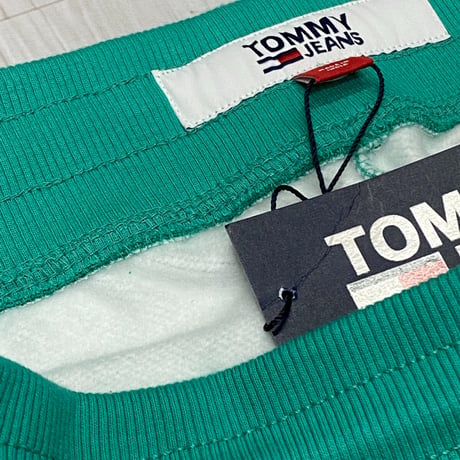 USA仕様 TOMMY HILFIGER TJ マーブル Badge スウェット ジョガーパンツ Always Green (R4F-7)
