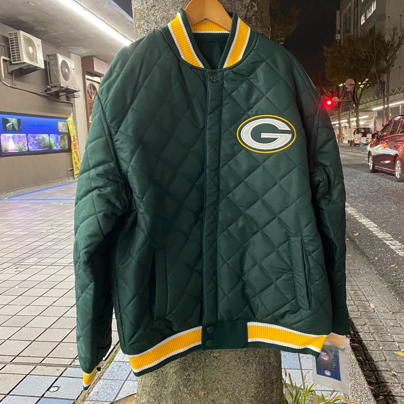 Green Bay Packers レザー スタジャン　期間限定 激レア】PACKERS レザージャケット グリーンスタジャン