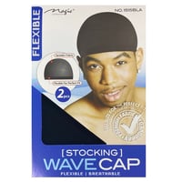 本場USAブランド MAGIC 2枚入り ストッキング Wave Cap ウェーブキャップ 黒