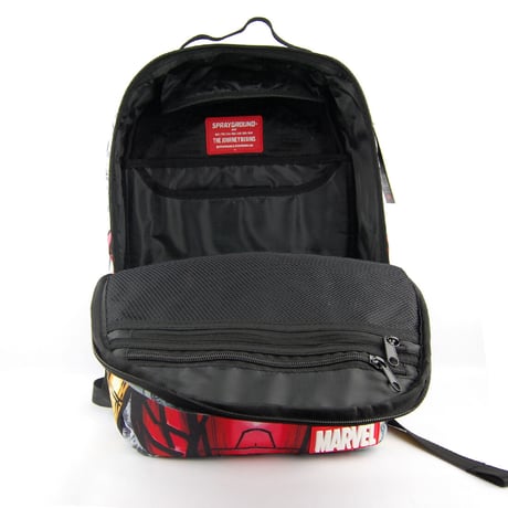 SALE【限定コラボモデル】 SPRAYGROUND スプレイグラウンド MAVEL マーヴェル アイアンマン バックパック 総柄 リュック