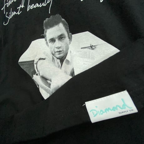 限定 【L】 Diamond Supply Co ダイヤモンドサプライ CASH ジョニーキャッシュ 半袖 Tシャツ 黒