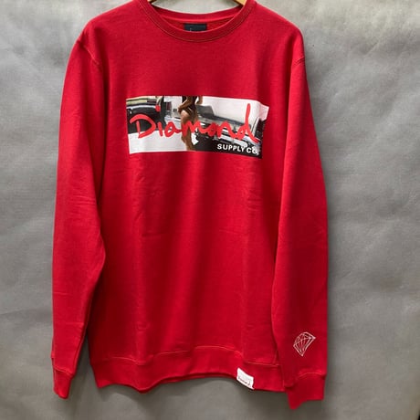 Diamond Supply ダイヤモンドサプライ Cali Life クルーネック トレーナー 赤 カリフォルニアライフ