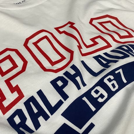 USAモデル POLO RALPH LAUREN ラルフローレン ARCH アーチ型ロゴ Tシャツ 白 (RL5)