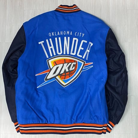 USA限定 JHデザイン NBA オクラホマシティ サンダー OKC リバーシブル スタジャン