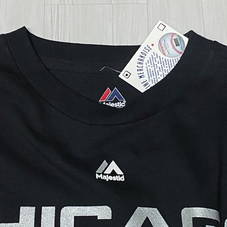 MLB公式 Majestic Athletic シカゴ ホワイトソックス Whitesox 半袖 Tシャツ 黒 メジャーリーグ