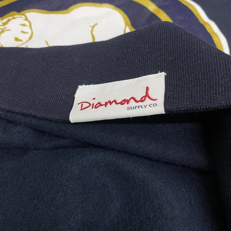 Diamond Supply ダイヤモンドサプライ PushingJewels クルーネック スウェット トレーナー 象 ネイビー