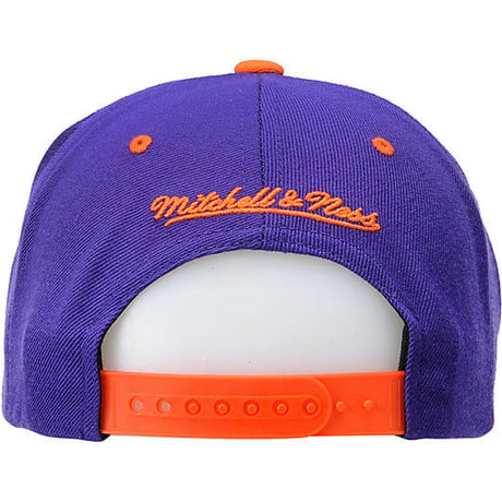 Mitchell&Ness ミッチェル&ネス NBA フェニックス Suns サンズ 紫×オレンジ USA正規品 スナップバック キャップ サイズ調節可 バスケット