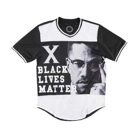 USA限定 MAXI MILIAN ベースボールシャツ Vネック メッシュ ジャージ MalcolmX マルコムX