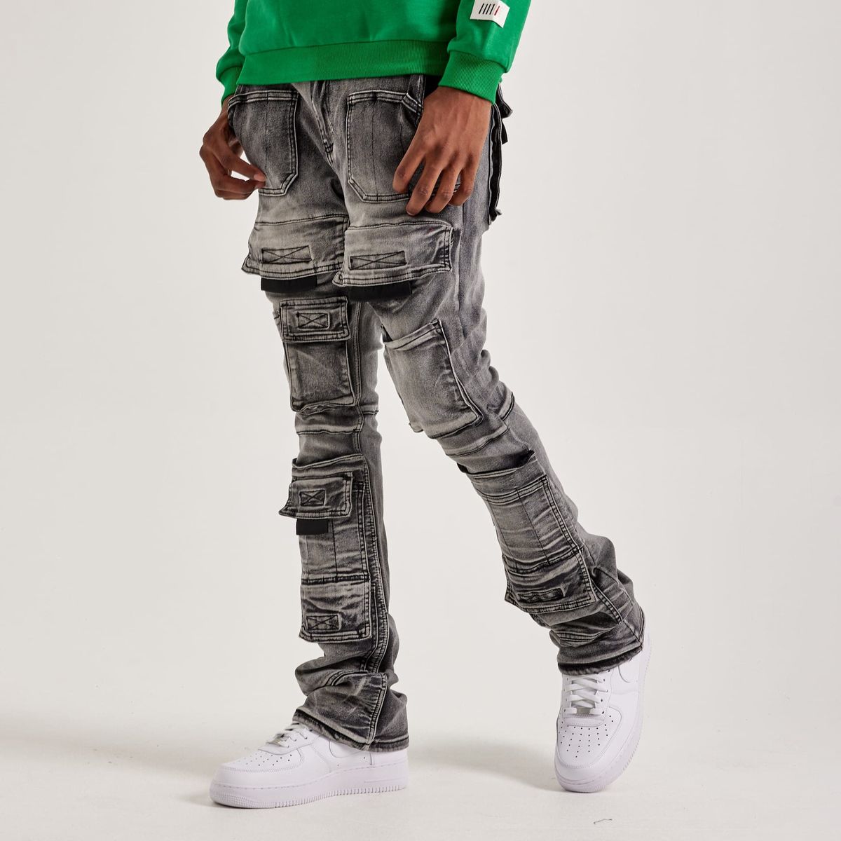 NY発 Kloud9 NY クラウドナイン Stacked Fit Cargo Jeans ス