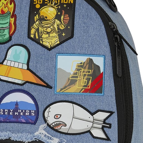 米国仕様 SPRAYGROUND スプレイグラウンド DENIM TEAR 3AM PATCHES デニム バックパック (BKPK60)
