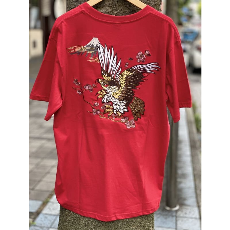 横須賀名物 スカジャン Tシャツ 刺しゅう スカT HAWK 鷹 ホーク 横須賀名物 スカジャン Tシャツ 刺しゅう スカT HAWK 鷹 ホーク