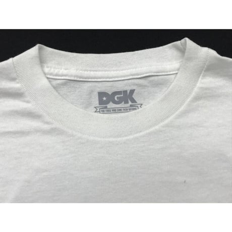 DGK ディージーケー 長袖 Ｔシャツ ロンＴ LUX ラグジュアリー モノグラム 白 ホワイト 西海岸 ストリート