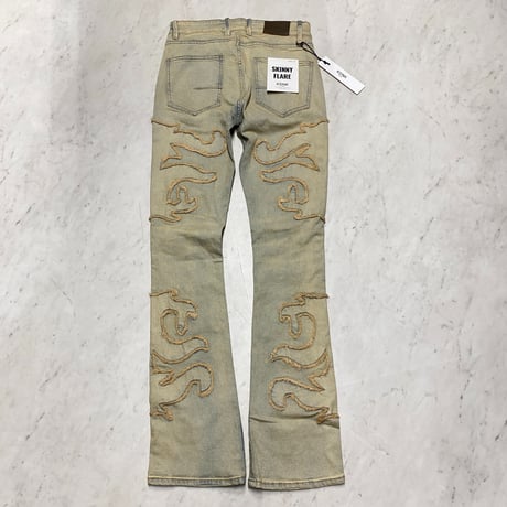 海外限定 KDNK ディーケーエヌケー Stacked Skinny Flare スタックド スキニーフレア ジーンス (JNS56)