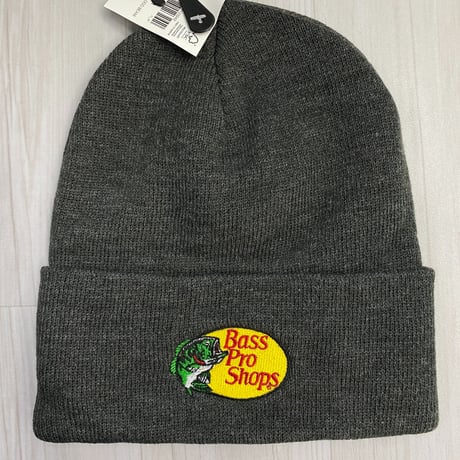 全米最大級のアウトドアブランド Bass Pro Shops バスプロショップス 刺繍ロゴ ニット帽 (Bps31)