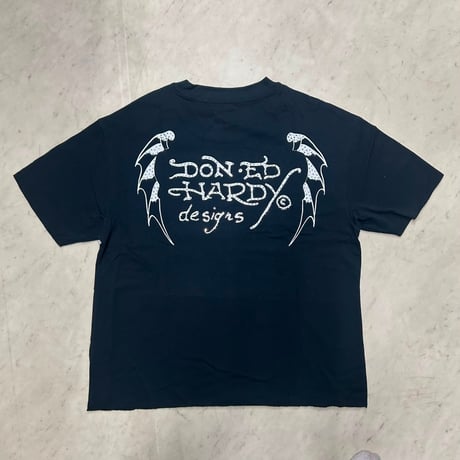USA仕様 Ed Hardy エドハーディ Crosses Rhinestone Boxy Cropped T ラインストーン クロップ Tシャツ (EdT5)