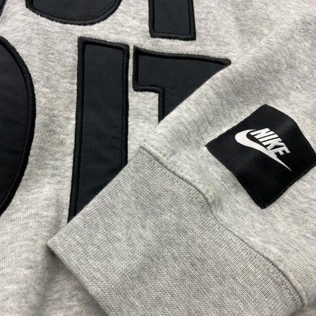 USA規格 NIKE ナイキ JDI フリース プルオーバー パーカー グレー ブラックロゴ JUST DO IT (NKH3)