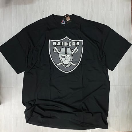 NFL公式 Majestic Athletic レイダース Raiders 半袖 Tシャツ 黒 ウェストコースト