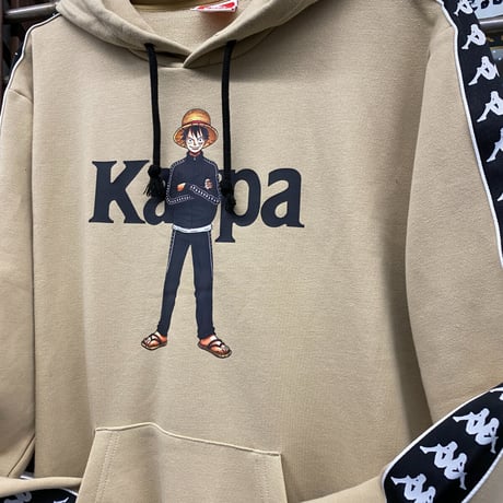 Kappa(カッパ) × ONEPIECE(ワンピース) コラボ プルオーバー パーカー Luffy ルフィ ベージュ