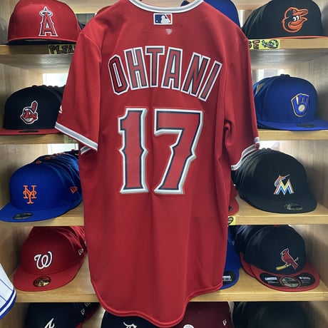Majestic マジェスティック MLB 大谷翔平 #17 ロサンゼルス LA エンゼルス Angels レプリカユニフォーム 赤