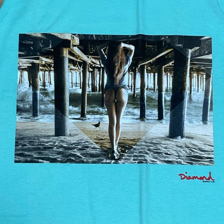 米国製 ダイヤモンドサプライ Diamond Supply Co タンクトップ DMNDブルー BackView