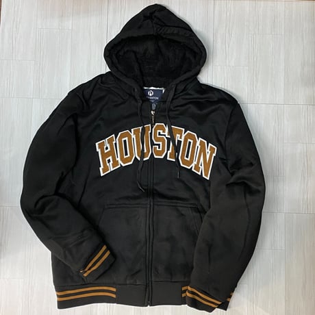USAブランド LeeHanTon ボア ジップアップ シェルパ パーカー HOUSTON 黒