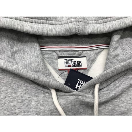 TOMMY HILFIGERトミーヒルフィガー BROOK プルオーバー パーカー 刺繍ロゴ グレー