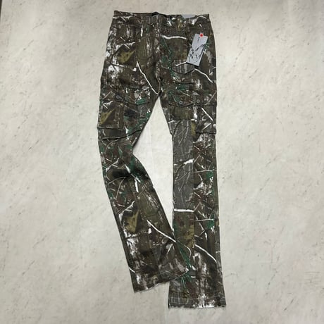 米国シカゴ発 Gunzinii ガンジーニ Warrior Stacked Cargo Pants マルチポケット カーゴ スタックドデニム (JNS128)