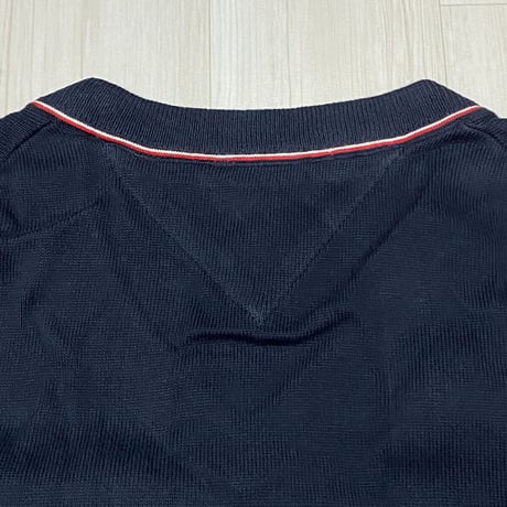 USAモデル TOMMY HILFIGER プレミアムコットンニット ベスト SkyCaptain (R4F-10)