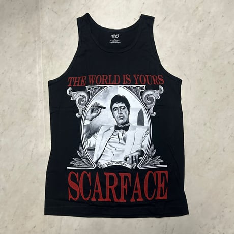 LA発 Shaka Wear アンダーグラウンド グラフィックデザイン タンクトップ SCARFACE 黒 (GTT7)