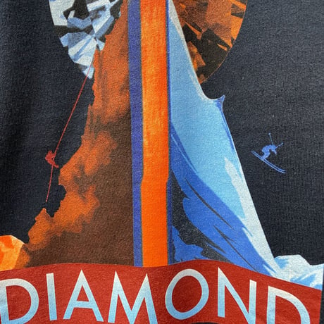 Diamond Supply ダイヤモンドサプライ PEAK クルーネック スウェット ベーシック トレーナー 紺