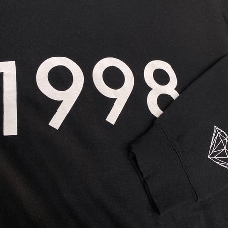 Diamond Supply ダイヤモンドサプライ Print 1998 クルーネック スウェット トレーナー ピスタグ付き 黒