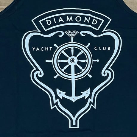 米国製 【M】 ダイヤモンドサプライ Diamond Supply Co タンクトップ 紺 Yacht Club スケーター LA