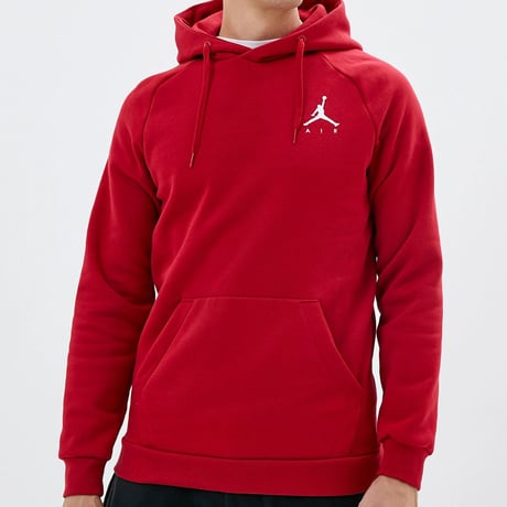 NIKE ナイキ AIR JORDAN エア ジョーダン フリース プルオーバー パーカー 赤 白ロゴ (NKJH16)