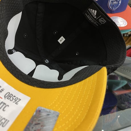 Adidas アディダス NHL ピッツバーグ ペンギンズ ストレッチキャップ アイスホッケー ヴィンテージ