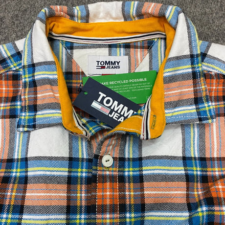 Tommy Jeans トミージーンズ 綿100% ウォーカーウェア オーバーシャツ チェック柄
