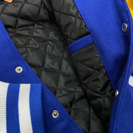 NEGRO LEAGUE 二グロリーグ  Dodgers ニューアーク ドジャース Varsity スタジャン  青 黄色